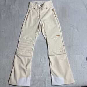 Helly Hansen Women’s Avanti Stretch Ski Pants Size M Snow/White Gold Zipper